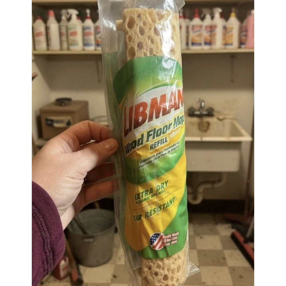 Libman Wood Floor Mop Refill Extra Dry Oceanic Sponge Tear Resistant New In Pack